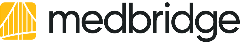 MedBridge logo with a yellow abstract design on the left and bold black "medbridge" text on the right.